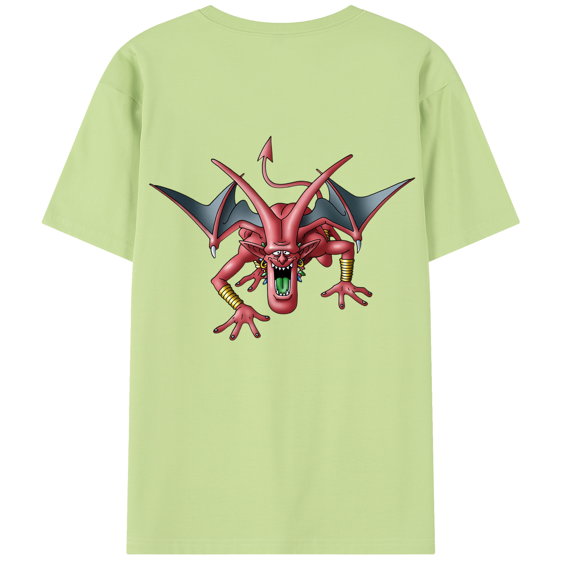 （画像用） ドラゴンクエスト Doragon Kuesuto Dragon Quest 綿100％半袖Tシャツ（背面プリント）